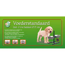 H-standaard met RVS bakken - Dierplezier.nl