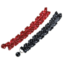 Katten halsbanden  Volwassen Boon Kattenhalsband nylon met ruche stip, Zwart of Rood
