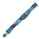 Katten halsbanden Volwassen Boon Kattenhalsband nylon cartoon vis, blauw.
