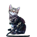 Katten tuig Boon Kitten tuig nylon met lijn, zwart