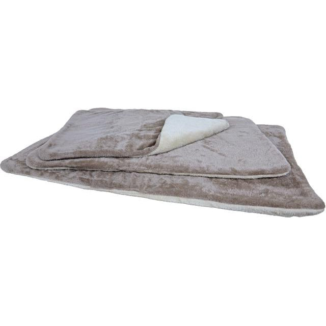 Plaid supersoft 2-zijdig taupe/beige - Dierplezier.nl