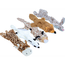 Honden speelgoed Boon Pluche platten dieren met piep 35/55 Cm