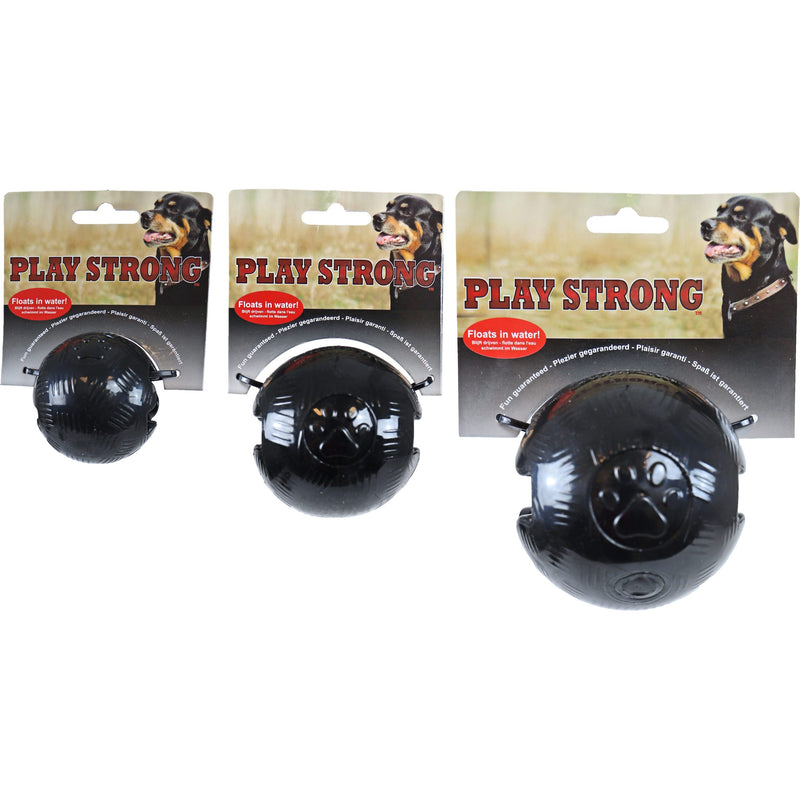 Play Strong rubber ballen zwart.