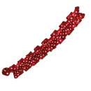 Katten halsbanden  Volwassen Boon Kattenhalsband nylon met ruche stip, Zwart of Rood