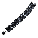 Katten halsbanden  Volwassen Boon Kattenhalsband nylon met ruche stip, Zwart of Rood